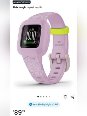 Garmin Vivofit Jr 3 Fitness Smart Watch